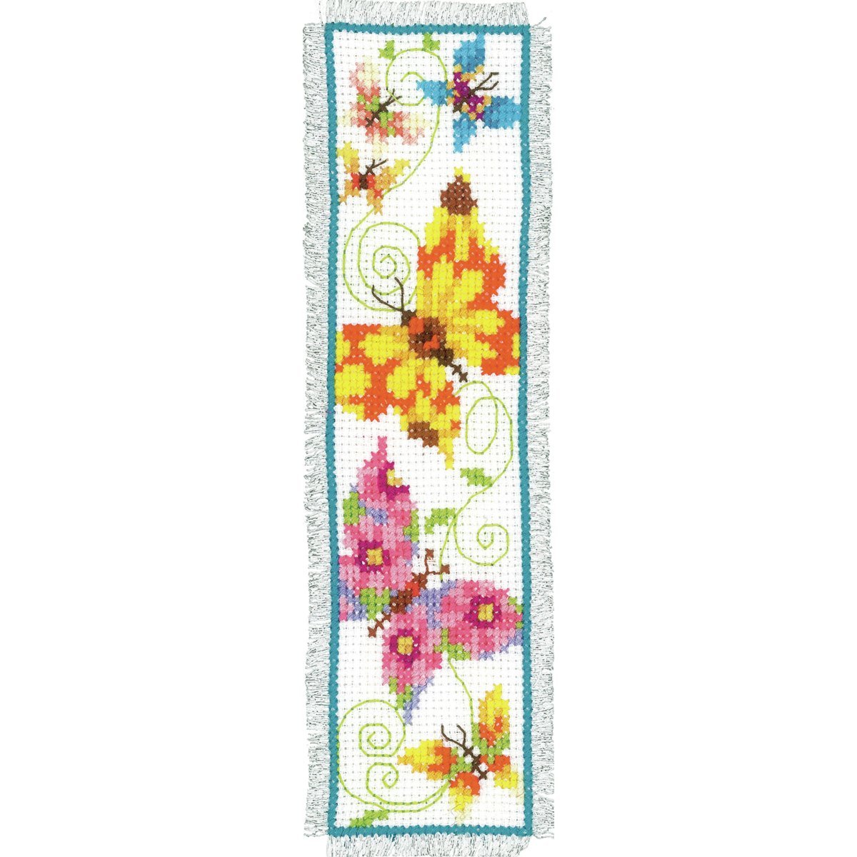 Vervaco Bookmark Butterflies II Counted Cross Stitch Kit, Multi-Colour