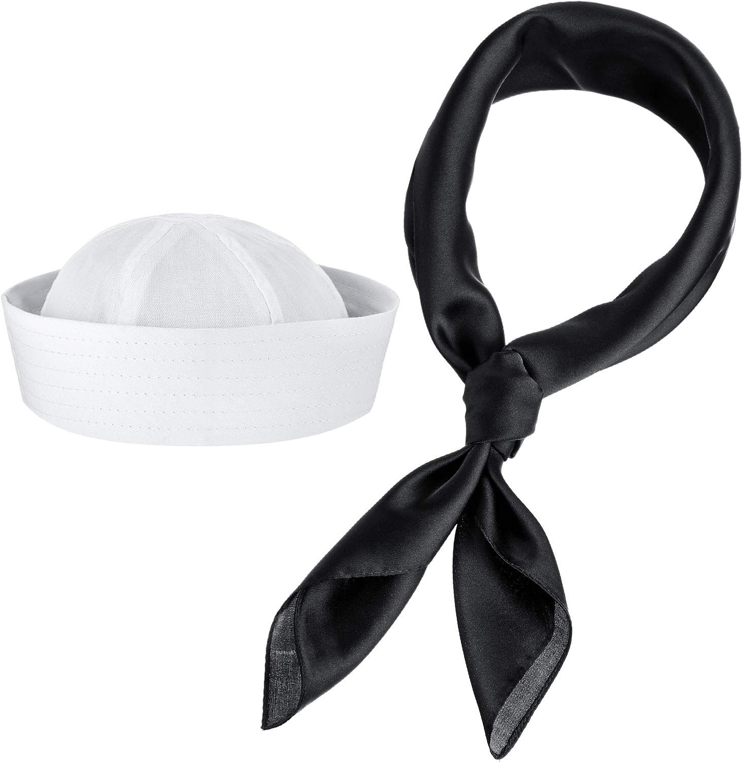 Sailor Hat and Scarf Set for Women Fancy Costume Hats