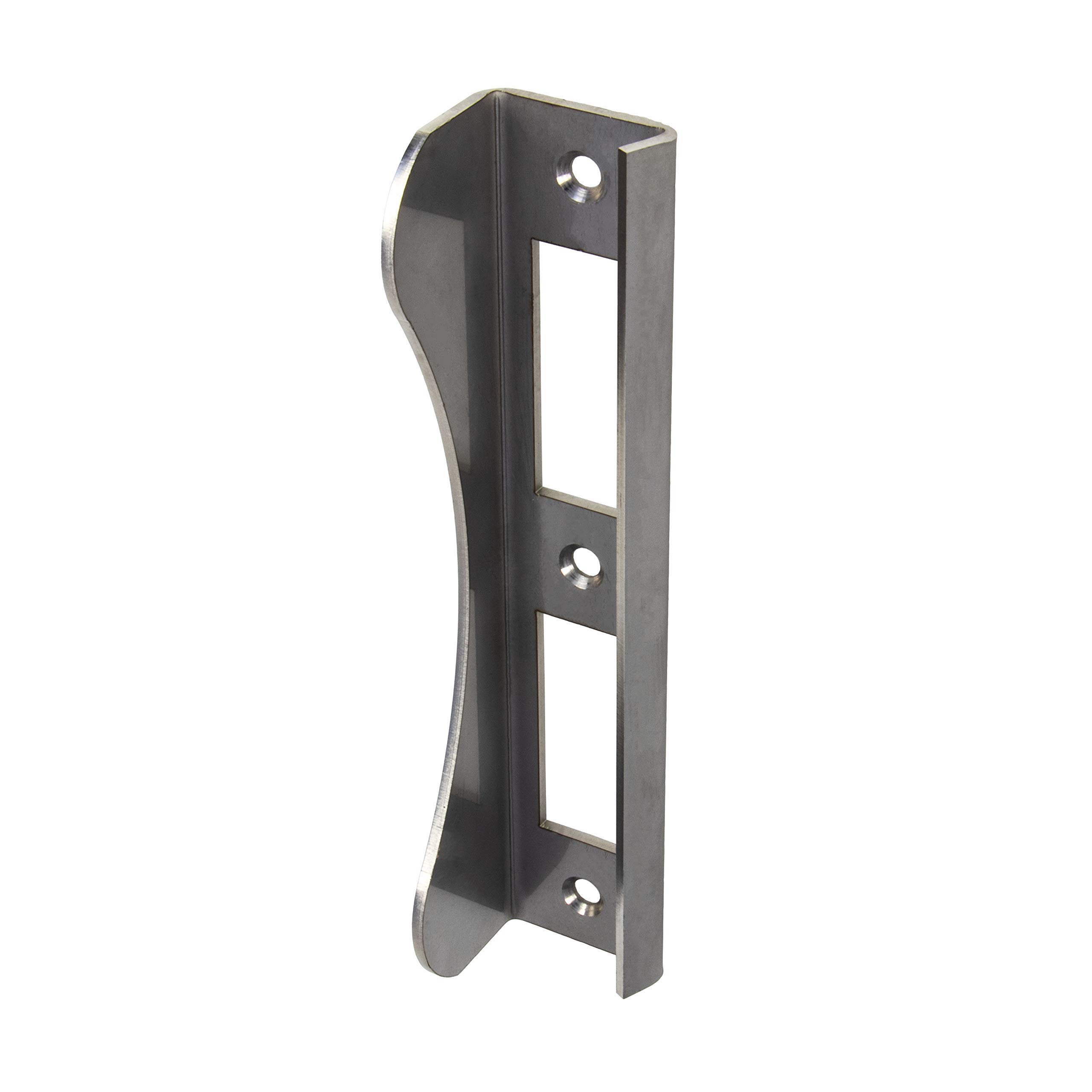 Gedotec Stainless Steel Striking Plate | 1 Piece - Angled Striking Plate for Garden Gates & Doors | Gate Stop 180 mm | Solid Flap Striking Plate with Material Thickness 3 mm