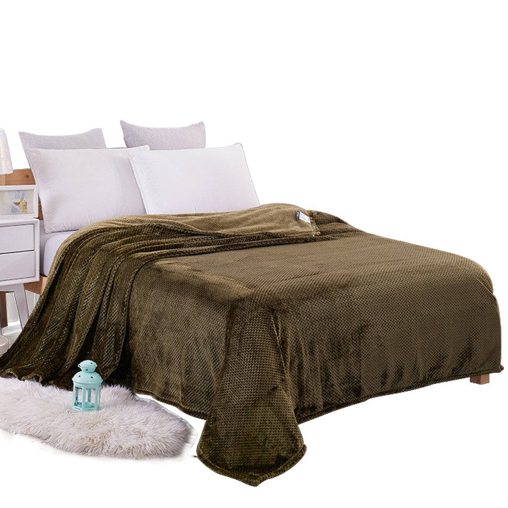 MYLUNE HOME Flannel Blanket Throws Quilt for Bedroom Living Rooms Sofa Full/Queen/King Size