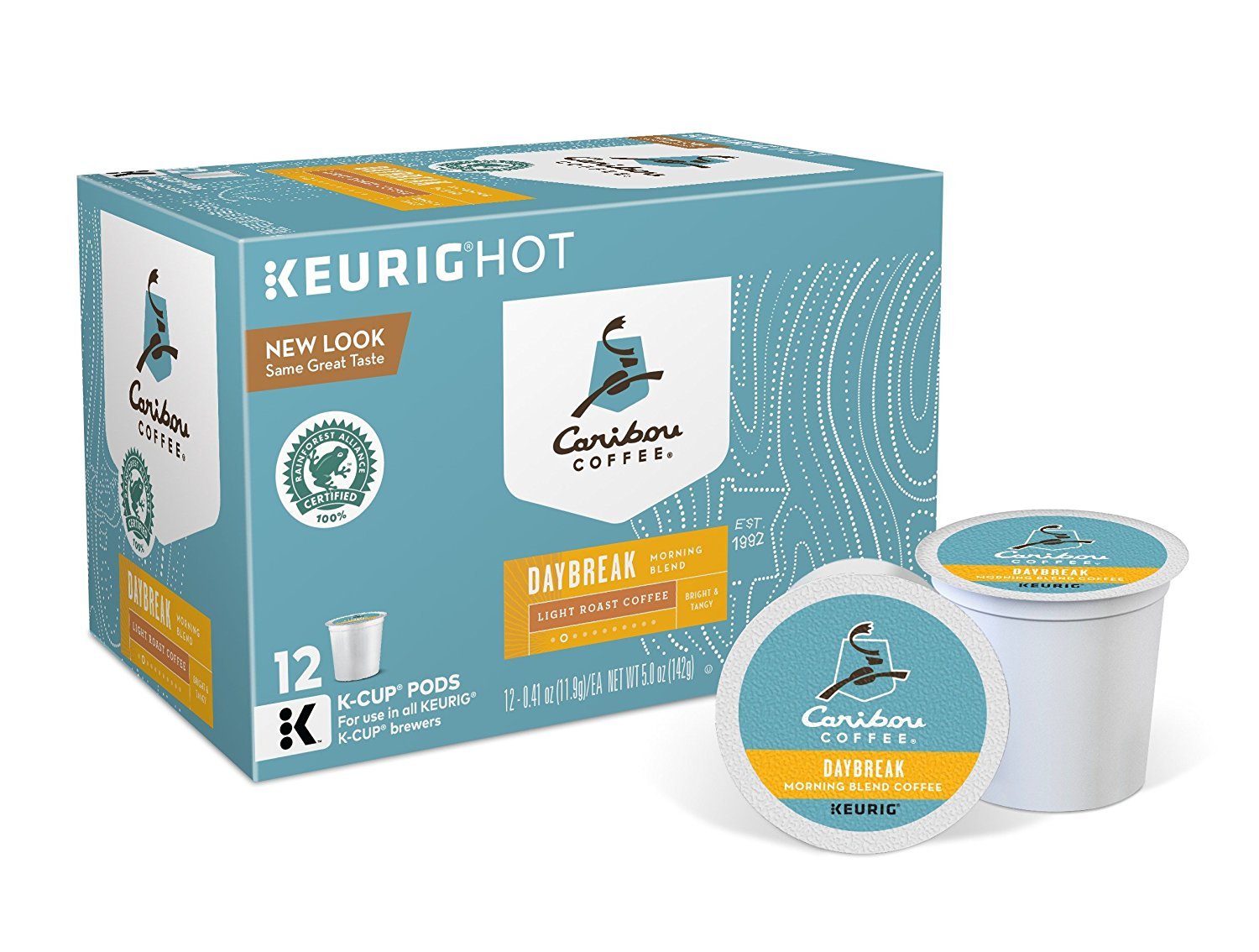 Caribou Coffee Daybreak Morning Blend K-Cups, 12-Count (Pack of 3)