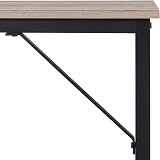 VASAGLE Computer Desk 100 x 50 x 76 cm Greige Mottled Black Steel Frame view 7