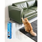 Cat Scratch Furniture Protector, 200"x16" Clear Couch Protector from Cat Claws for Leather Furniture, Thickened Anti-Scratch Adhesive Roll, Cuttable, Residue-Free, No Pins