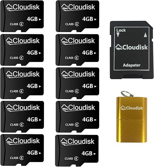 10Pack 4GB Micro SD Card With 1X MicroSD Adapter + 1X Amazon.co.uk