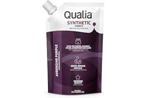 Qualia Synthetic Fabric Dye, Easy to Use, Perfect for Synthetic Fabrics: Polyester, Spandex, Nylon, and More, Ultra-Concentrated Colors for Vibrant Results, Aubergine Purple, 1 Pack