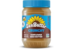 SunButter Crunch Sunflower Seed Butter, 16 oz Nut-Free Spread with 7g Plant-Based Protein, Roasted Rich & Savory Flavor, Smooth Texture | Vegan, Kosher & Non-GMO