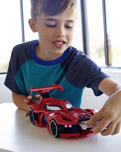Hot Wheels Marvel Spider-Man Web-Car Launcher with Movement