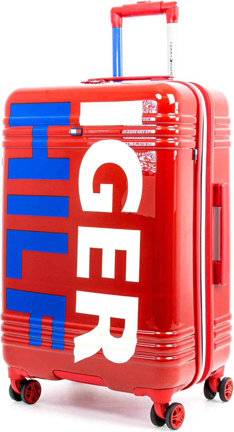 tommy hilfiger red suitcase