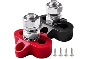 3/8" Single Stud Battery Junction Posts, Ampper M10 Heavy Duty Power and Ground Junction Block Power Distribution Studs Termi