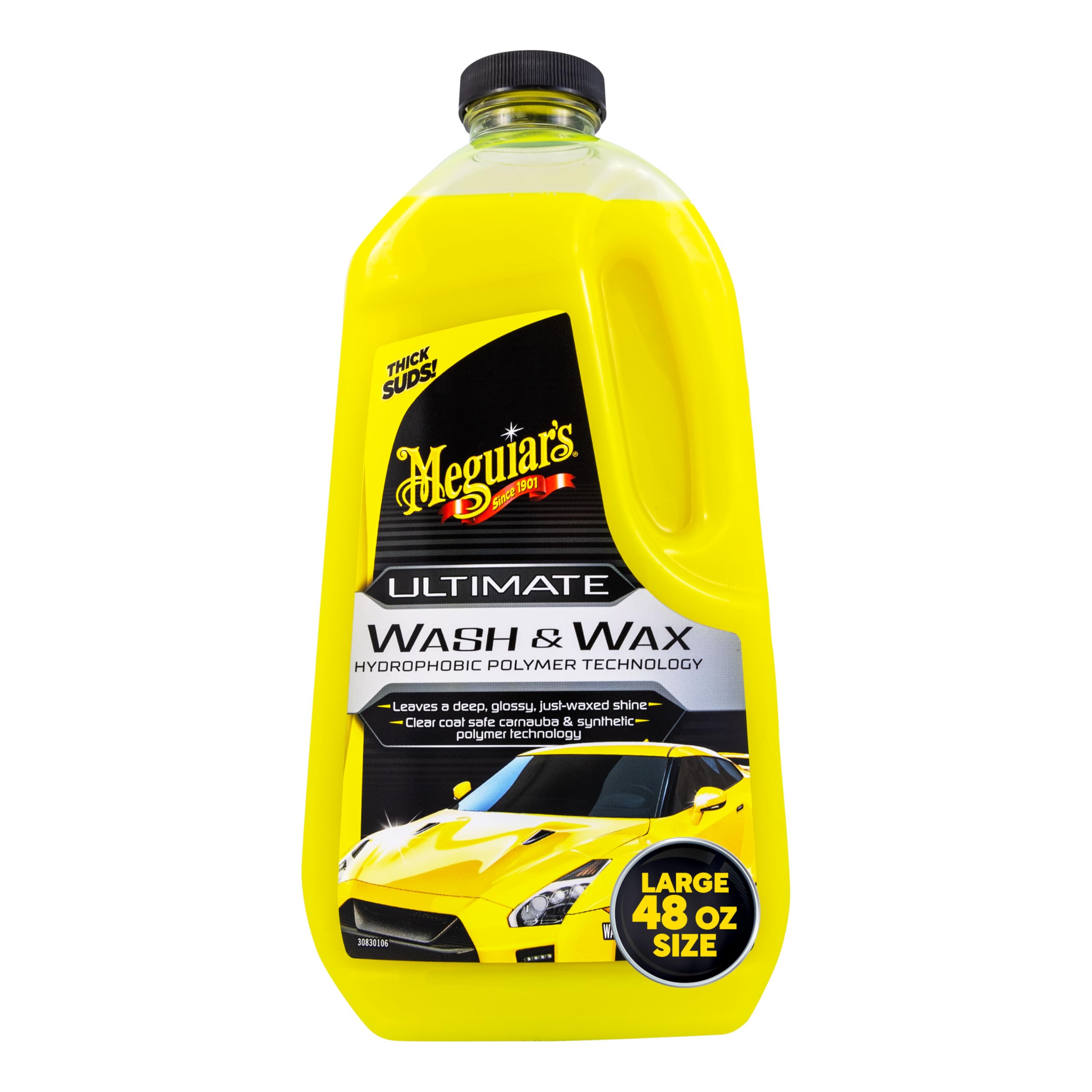 Meguiar's Ultimate Car Wash & Wax 1.4L, Shampoo that Leaves a Deep, Glossy, Just-Waxed Shine - G17748EU