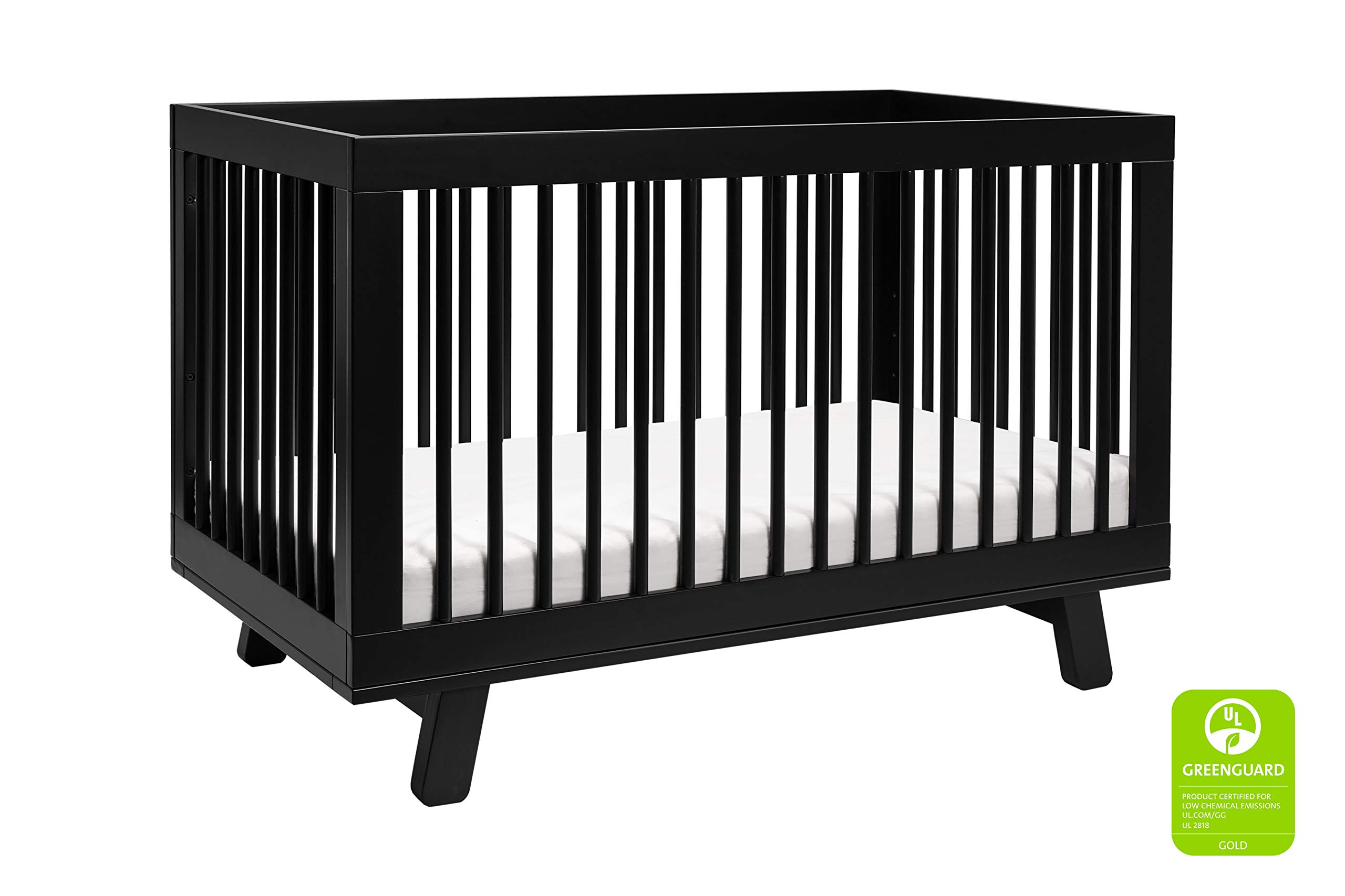 Babyletto Hudson 3-in-1 Convertible Crib with Toddler Bed Conversion Kit, Black