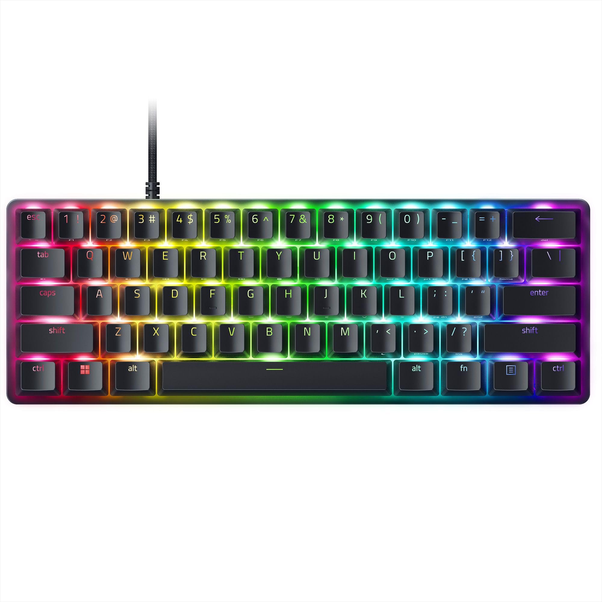 Razer Huntsman Mini (Analog Switch) - 60% Compact Gaming Keyboard (Analog Switches, Doubleshot PBT Keycaps, Detachable USB-C Cable) UK Layout | Black