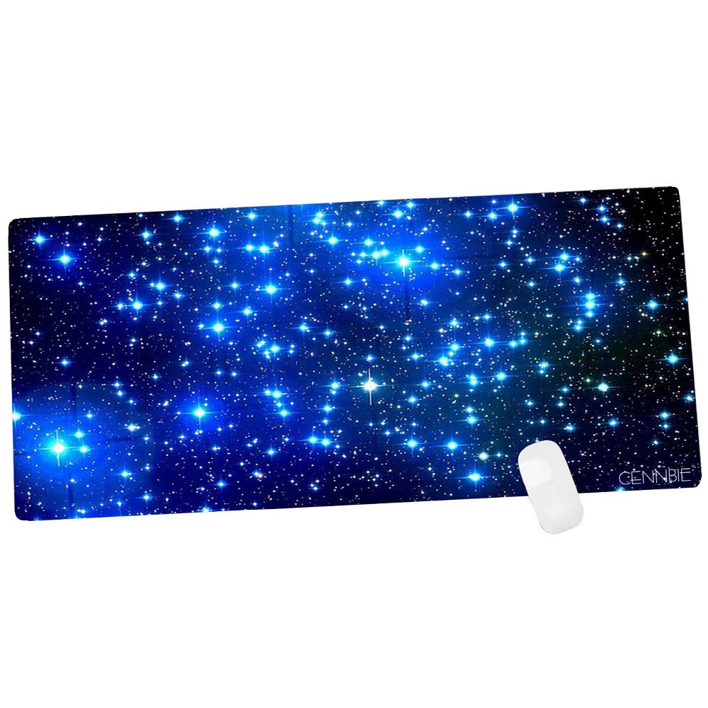 CENNBIE Extra Large Gaming Mouse Pad Non-Slip Rubber MousePad for Computer Desk Stationery Accessories 90x40cm - Galaxy