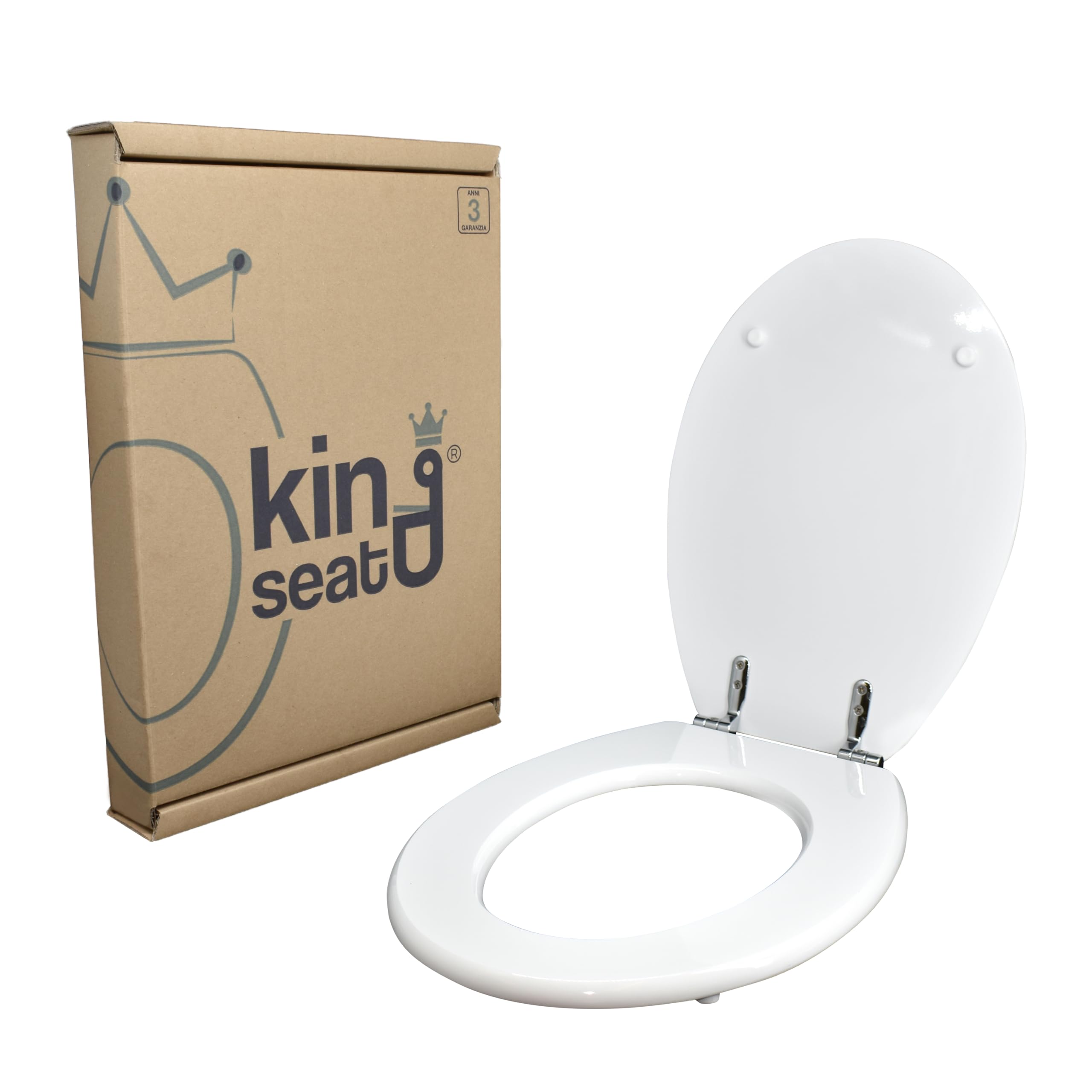 Yes Ellisse Toilet Seat in Dedicated MDF White