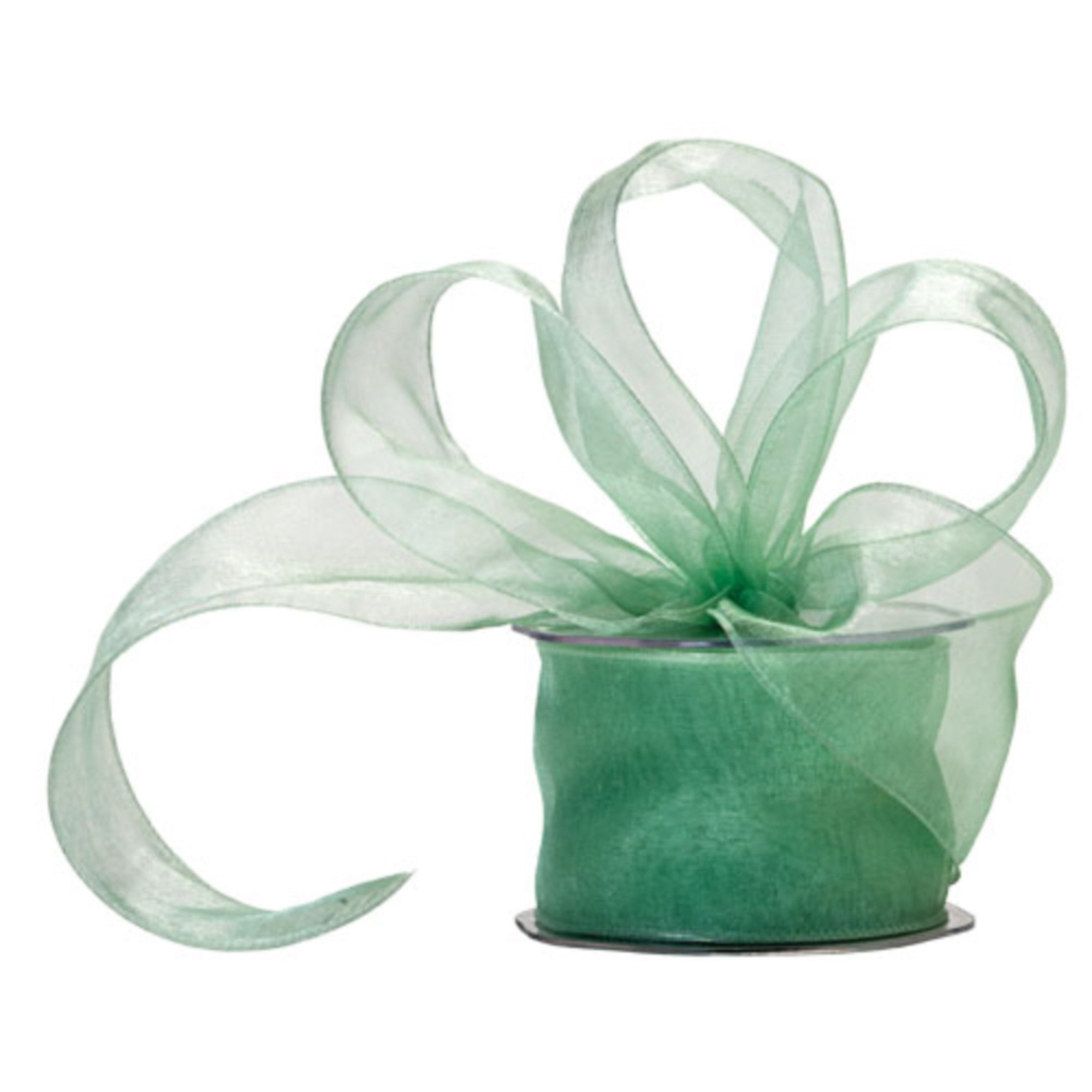Truly Madly Deeply Mint Green 60mm Wide x 20 Metre Long Reel of Wired Organza Ribbon. Great for Birthday Decoration, Gift wrap, Christmas Ribbon, Wreath Making Supplies, DIY Crafting