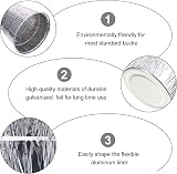 DOITOOL 12PCS Foil Tray Grease Bucket Liner for Smoker & Grill view 4
