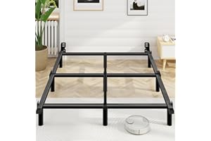 Awesofurni Queen Bed Frame, 7 Inch Basics Metal Bed Frame, Heavy Duty 9-Leg Base for Box Spring and Mattress, Noise-Free, Easy Assembly, Black