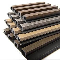 Art3d 4-Pack 6 x 6 Inch WPC Wood Slat Wall Panel