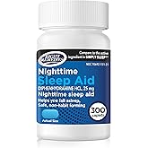 RIGHT REMEDIES Nighttime Sleep Aid Caplets, Diphenhydramine HCl 25 mg, Safe & Non-Habit Forming, Compare to The Active Indgredient in Simply Sleep®, (300 ct)