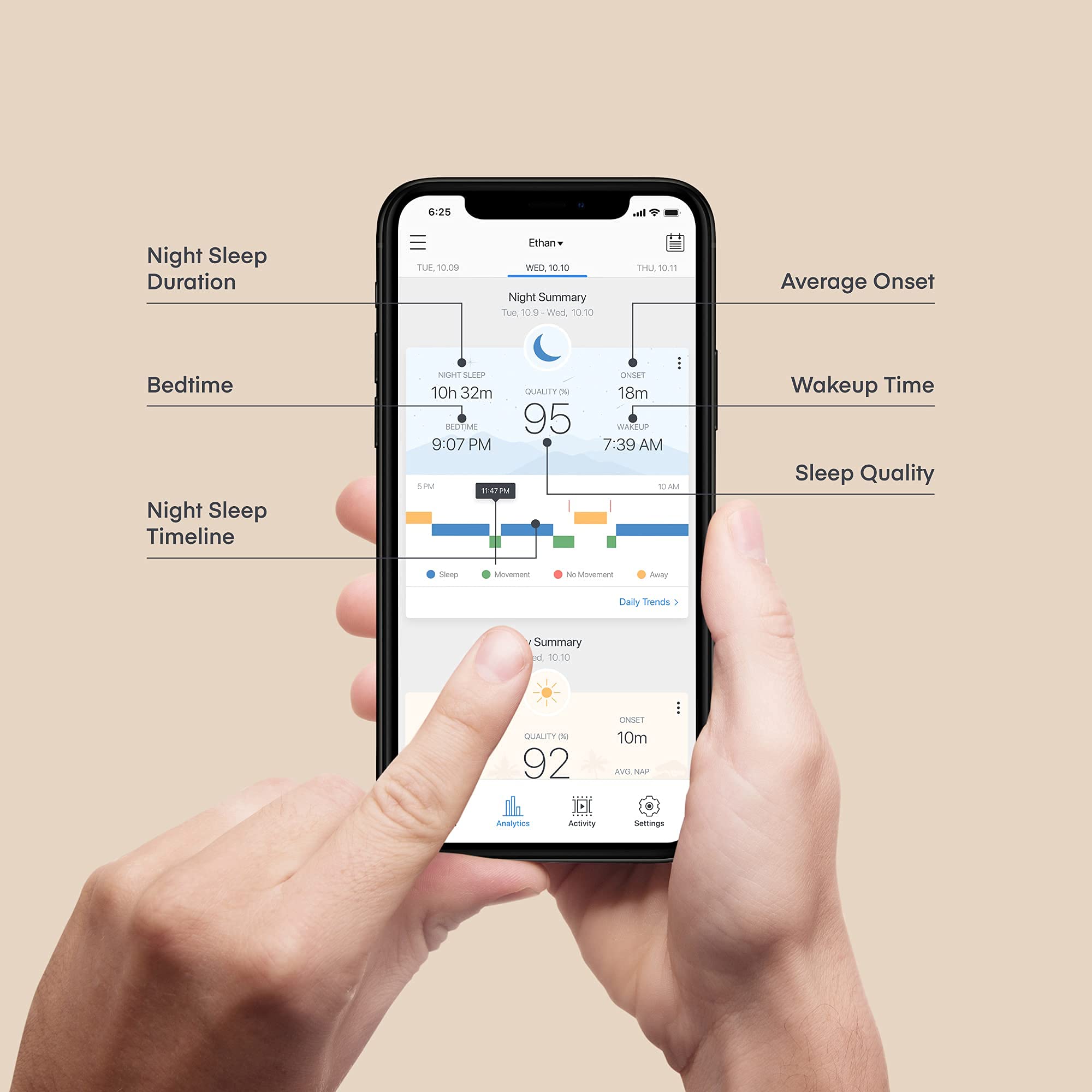 Miku Pro Contact-Free Breathing & Sleep Tracking Monitor - Real-Time Smart Baby Monitor & Wall Mount - HD Video Baby Monitor with Camera & Audio, Night Vision, Humidity & Temperature - Two-Way Talk