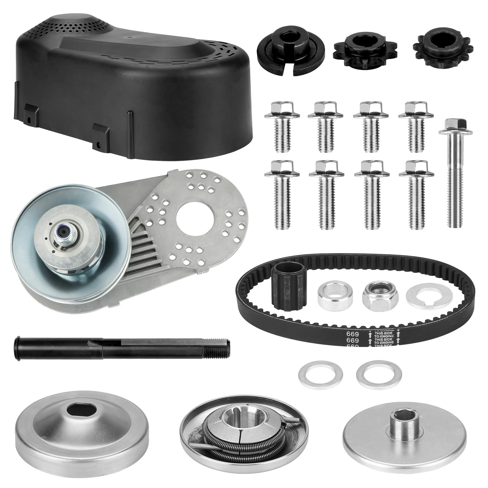 Photo 1 of Torque Converter 30 Series Mini Bike 2HP-7HP Go Kart Clutch 1 inch 10T #40#41#420 & 12T #35 Chain Drive Belt Pulley Replace for Manco Comet 218354A, 203603A, 219456A, 218355A, 219554A,TAV2