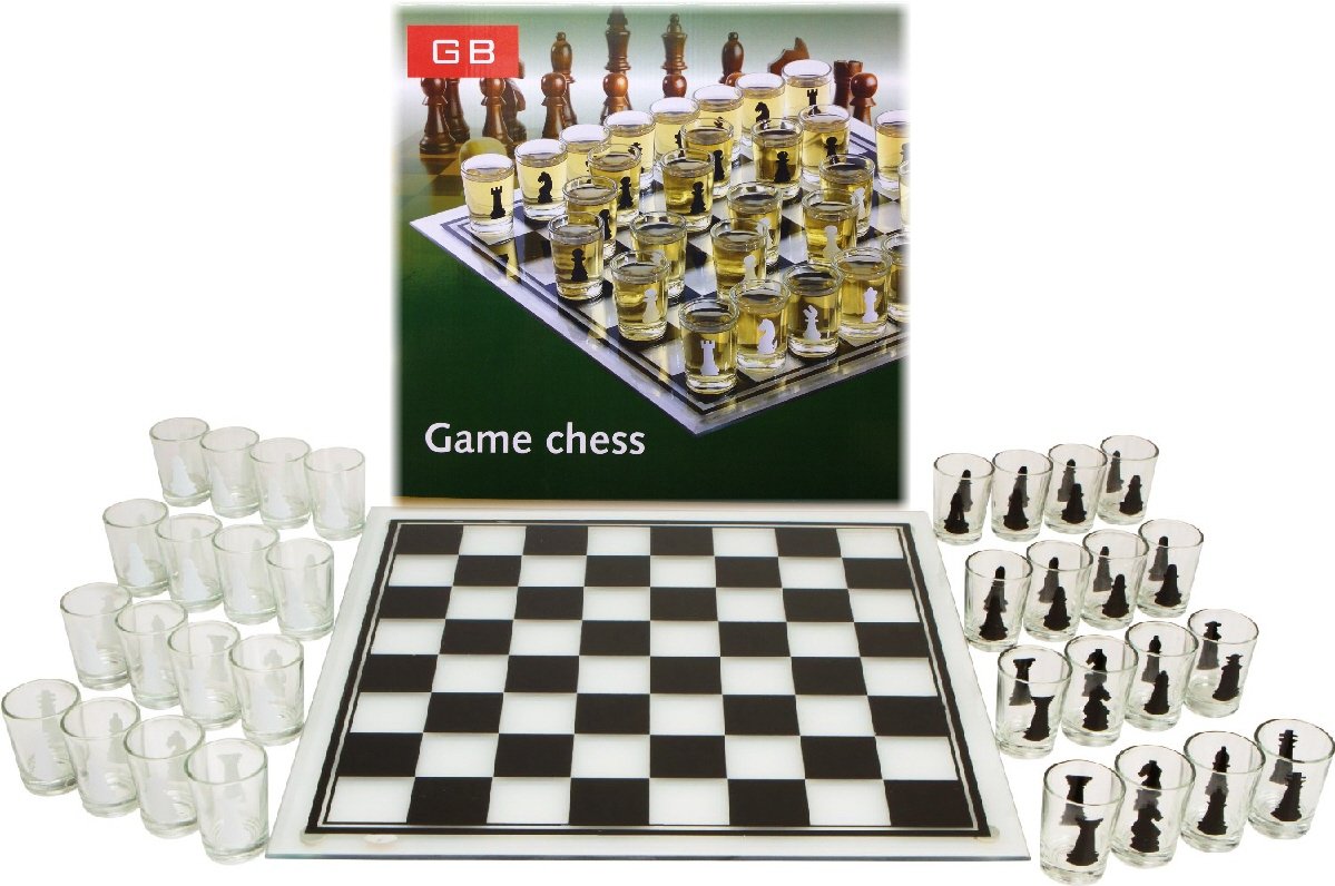 Shot Glass Chess Set Drinking Game Drunken Chess