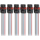 6 Pack Polaris Pulse Bar Wiring Harness Connectors Ranger RZR 2018-2027 | 3-wire plug with red, black and blue leads, durable PA66 housing and tinned copper wires for UTV accessory power connections.
