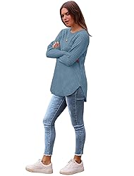 Saloogoe Tunic Tops to Wear with Leggings Long