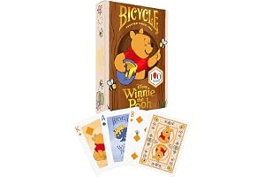 Bicycle Disney Winnie the Pooh Playing Cards Hundred Acre Wood | Gold-foiled tuck case, Custom Pooh court cards, Air-Cushion Finish, 100th Anniversary edition, Made in USA