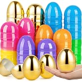 V-Opitos 3.15'' Big Fillable Plastic Eggs, 36 PCS Bulk Empty Easter Eggs in 6 Colors for Egg Hunt, Surprise Eggs, Basket Stuffers Fillers, Easter Party Favor for Kids