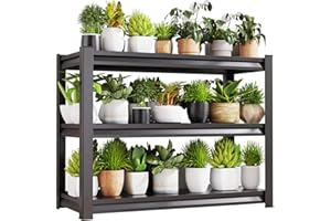 LLIIFFEE Storage Shelves Garage Shelving Heavy Duty Garage Shelves Adjustable 3 Tier Metal Shelving Unit Storage Rack Industrial Shelving Utility Shelf for Garage