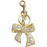 Sparkly Bow Bag Charm Rhinestone Bow Purse Charms Bows Keychain Women Bag Charm for Handbag