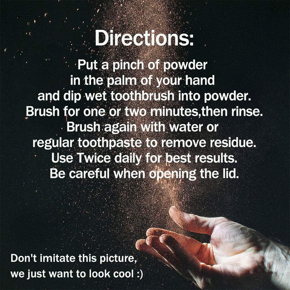 Aotto Activated Charcoal Natural Teeth Whitener Teeth Whitening Charcoal Powder No Hurt on Enamel with Bamboo Brush: Health & Personal Care