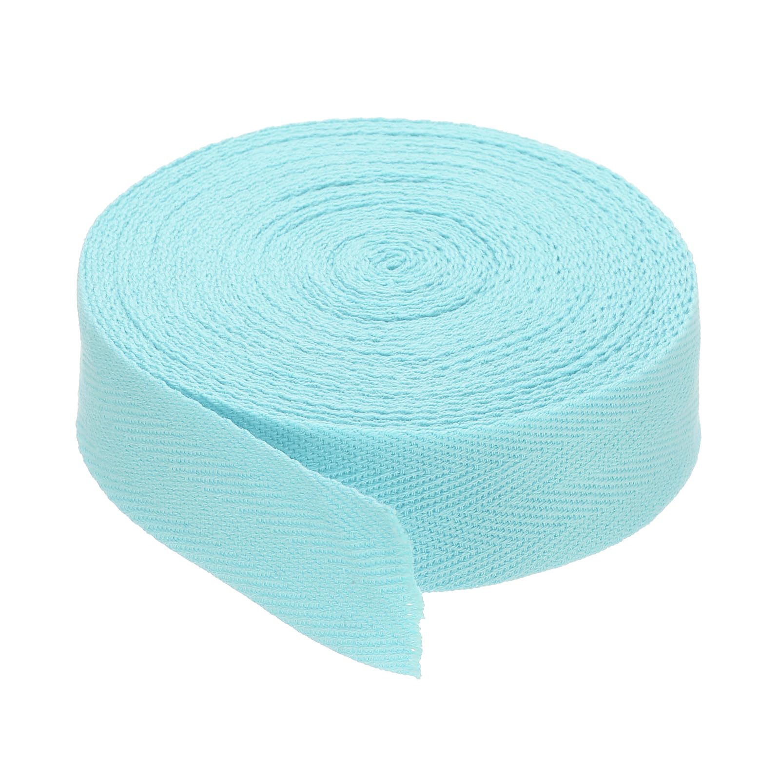 PATIKIL 1"/2.5cm Cotton Twill Tape 10 Yards Cotton Ribbon Bias Binding Tape Herringbone Webbing Trim for Sewing Gift Wrapping Craft DIY Light Blue