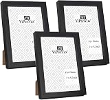 YiPinYin 5x7 Boxed Gallery Frames Set of 3 Black MDF Perspex Window