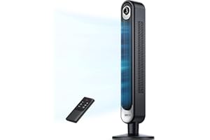 Dreo Tower Fan 42 Inch, Cruiser Pro T1 Quiet Oscillating Bladeless Fan with Remote, 6 Speeds, 4 Modes, LED Display, 12H Timer