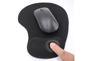 JYWYBF Ergonomic Mouse Pad with Wrist Rest, Gel Wrist Support Mousepad, Pain Relief Laptop Computer Mouse Pad, Non-Slip Mouse Pads for Office & Home (Black)