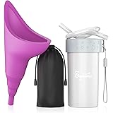 Female Urination Device,Portable Reusable Urinal Funnel with Extension Tube,Small Folding Storage,Suitable for Travel, Festivals, Camping, Traffic Jams, Etc,Includes Waterproof Bag, Waterproof Cup