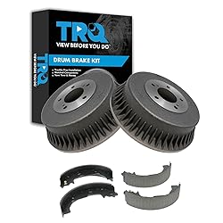 TRQ Rear Brake Shoe and Drum Kit Set 5 Stud