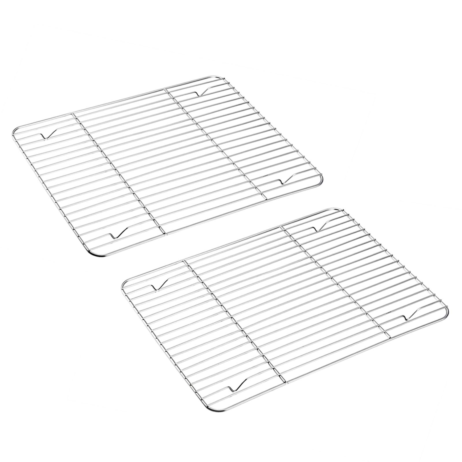 Cooling Rack Set of 2, Homikit Stainless Steel Wire Grill Rack for Oven Roasting Baking Cooking Grilling, Fit Baking Tray for Cake/Meat/Bread, Heavy Duty & Dishwasher Safe -29.5x23x1.5cm