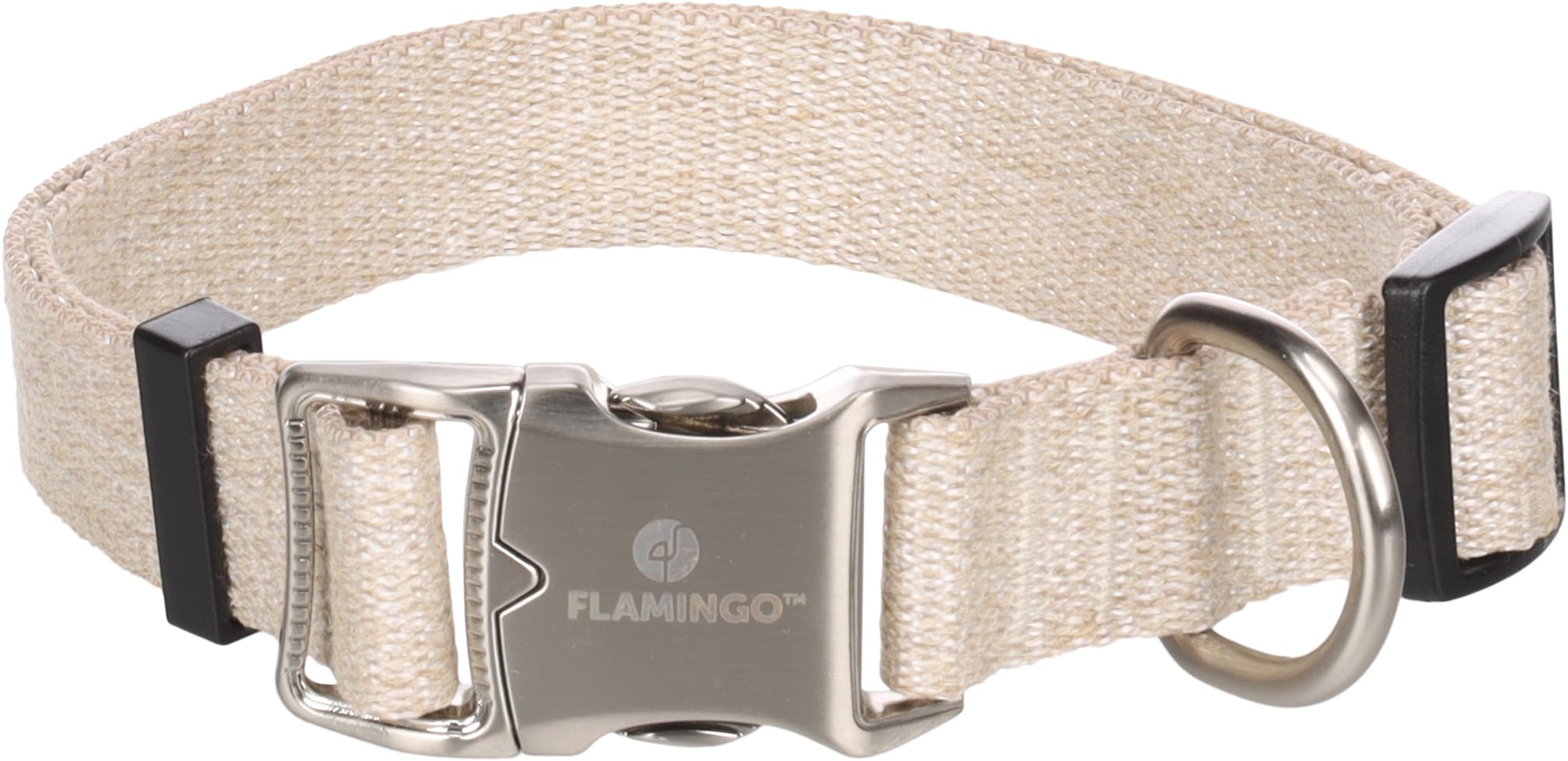 Flamingo Dog Collar Lago Beige L 45-65cm 25mm
