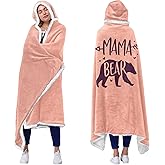 Vprintes Mama Pink Wearable Blanket Hoodie - Valentines Day Gifts for Her Wife Birthday Gifts for Mom from Daughter Son - Wife Birthday Gifts, Gifts for Wife from Husband