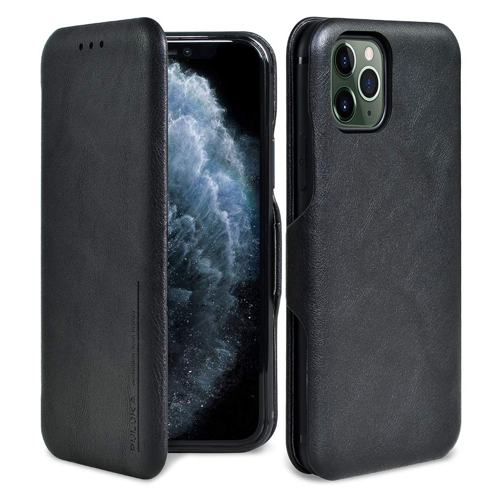 PULOKA iPhone 11 Pro Max PU Leather Flip Case Premium Amazon.in