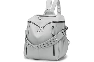 Roulens Women Backpack Purse Fashion Leather Large Ladies Shoulder Bags Travel Backpack Purse for Women