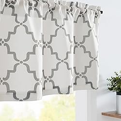 jinchan Linen Valance Curtain for Windows 16 Inch