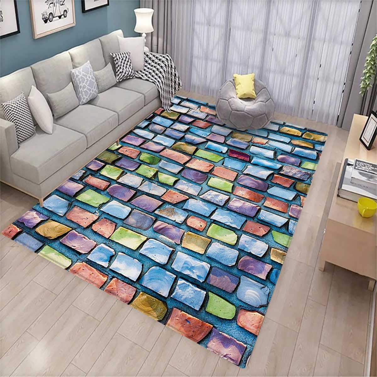 Amazon Com Geometric Bath Mats For Floors Colorful Mosaic