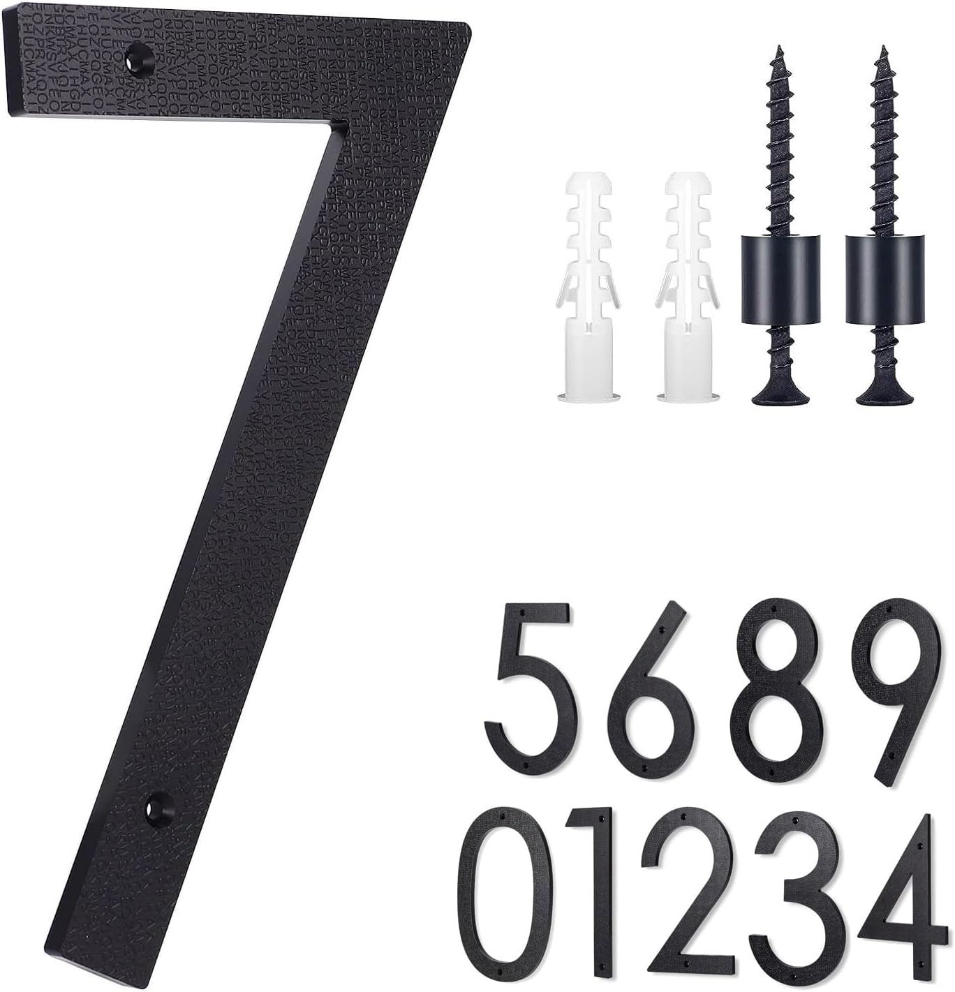 Address Signs - 8 Inch Large House Numbers,Floating House Numbers, Big Modern House Numbers, Garden Door Address Numbers for House, 911 Visibility Signage (7)