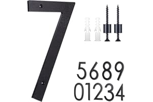 HOIUTER 8 Inch Large House Numbers,Floating House Numbers, Big Modern House Numbers, Garden Door Address Numbers for House, 911 Visibility Signage (7)