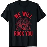 Queen Red Letters Rock You T-Shirt