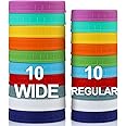 AOZITA 10 WIDE Mouth & 10 REGULAR Mouth Mason Jar Lids - 20 Pack Food Grade Plastic Mason Jar Caps for Ball, Kerr and More Ca
